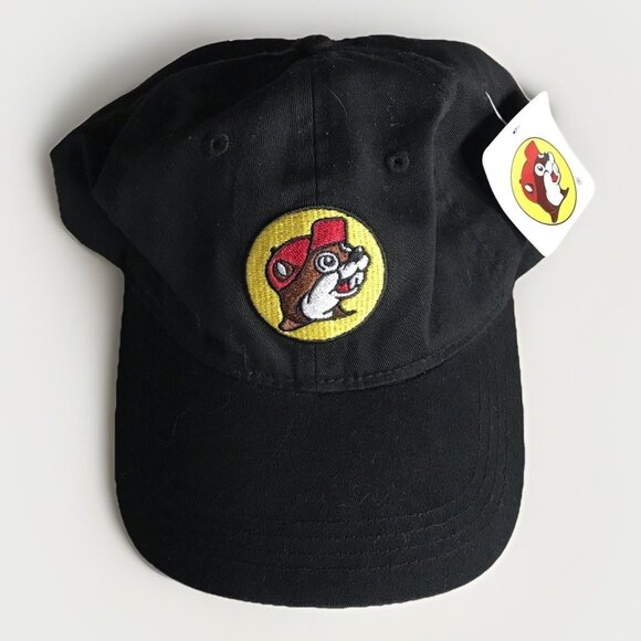 Buc-ee's Logo Bucees Black Adjustable Embroidered Beaver Hat Cap Adult One Size - Picture 1 of 5